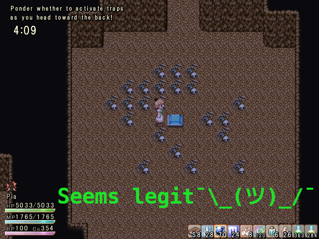 A button surrounded by BONES.